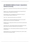  UF MAR3023 Midterm Exam 1 Questions Solved Correctly&period;