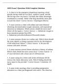 AMS Exam 5 Questions With Complete Solutions