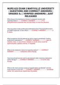 NURS 623 EXAM 2 MARYVILLE UNIVERSITY &vert; QUESTIONS AND CORRECT ANSWERS &vert; GRADED A&plus; &vert; VERIFIED ANSWERS &vert; JUST RELEASED