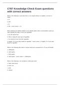 C787 Knowledge Check Exam questions with correct answers