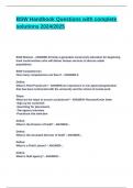 BSW Handbook Questions with complete solutions 2024&lowbar;2025&period;
