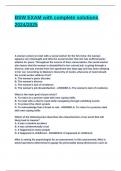 BSW EXAM with complete solutions 2024&lowbar;2025