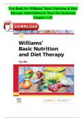 Test Bank for Williams' Basic Nutrition & Diet Therapy 16th Edition by Staci Nix McIntosh Chapter 1-23 Complete Guide A&plus; ISBN&colon;9780323653763 Newest Version 2024 Instant Pdf Download
