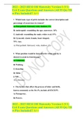 2022 - 2023 HESI OB Maternity Version 1 &lpar;V1&rpar; Exit Exam Questions and Answers &lpar;All 55 Qs&rpar; TB w&sol;Pics Included&excl;&excl; A&plus;&plus;