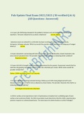 PALS FINAL EXAM 2022&sol;2023 &lpar;Actual Exam&rpar; &lpar;50 VERIFIED Q & A&rpar;