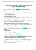 PORTAGE LEARNING A&P II&colon; Final Exam Questions With  Correct Answers 2023-2024 