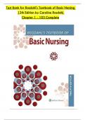 TEST BANK For Rosdahl's Textbook of Basic Nursing&comma; 12th Edition by Caroline Rosdahl&comma; All Chapters 1 - 103&comma; Complete