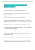 business technology questions & correct answers&period;