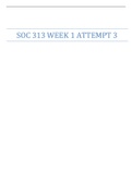 SOC 313 WEEK 1 ATTEMPT 3