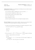 Linear Algebra Practice Problems Set 1