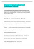 Chapter 1 - What is a Business Questions & answers&period;