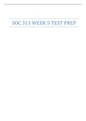 SOC 313 WEEK 5 TEST PREP
