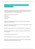 Business and Technology questions with answers&period;