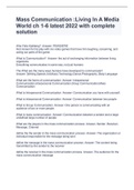 Mass Communication &colon;Living In A Media World ch 1-6 latest 2022 with complete solution