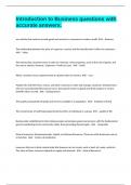 Introduction to Business questions with accurate answers&period;