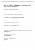 Bio 93- Midterm 1 Exam Questions And All Correct Answers&period;