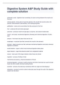 Digestive System A&P Study Guide with complete solution