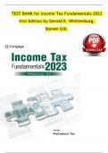 TEST BANK FOR INCOME TAX FUNDAMENTALS 2023 41ST EDITION BY GERALD E&period; WHITTENBURG&comma; STEVEN GILL