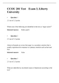 CCOU 201 Exam 3 (Version 3), Latest  Answers, Liberty