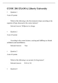 CCOU 201 Exam 4 (Version 3), Latest  Answers, Liberty