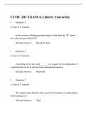CCOU 201 Exam 4 (Version 2), Latest  Answers, Liberty