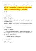 CCOU-202-Exam-3-Set-7, Latest Question Answers, Liberty