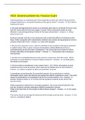 HESI Obstetrics&sol;Maternity Practice Exam Questions And Answers 2022&sol;2023