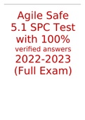 Agile Safe 5.1 SPC Test with 100% verified answers 2022-2023 (Full Exam)