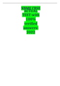 NBME CBSE ACTUAL TEST-with 100&percnt; verified answers- 2022&sol;2023
