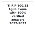 TI F&period;P 100&comma;23 Agile Exam-with 100&percnt; verified answers 2022-2023