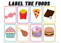Fun Flashcards For Labelling FOODS, Latest Activity & New Classroom Decor Poster