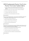 HESI Fundamentals Practice Test Evolve Practice Test (Latest Update) Q&As
