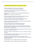 WGU BIOCHEM Questions And Answers 2022