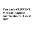Test bank-CURRENT Medical Diagnosis and Treatment- Latest 