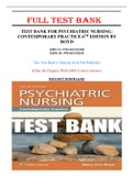 Test Bank for Psychiatric Nursing-Contemporary Practice 6th Edition Boyd
