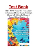 Test Bank Varcarolis' Foundations of Psychiatric Mental Health Nursing A Clinical 9th Edition by Margaret Jordan Halter (Chapter 136) with Question and Answers and rationale