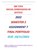 SJD1501 - 2022 FINAL PORTFOLIO (Assignment 7) -(DUE 10 Nov  ) - BUY QUALITY