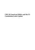 WGU C963 American Politics And US Constitution Questions and Unit Tests Latest Updated 2022&period;