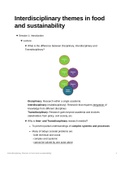 Samenvatting  Interdisciplinary Themes In Food And Sustainability (YSS33806)