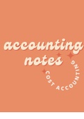 Cost Accounting - Accounting Notes