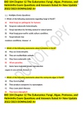BIO 104 Chapter 12 The Eukaryotes&colon; Fungi&comma; Algae&comma; Protozoa&comma; and Helminths Exam Questions and Answers Rated A&plus; New Update 2022&sol;2023 DOWNLOAD A&plus;