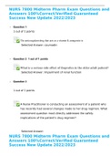 NURS 7800 Midterm Pharm Exam Questions and Answers 100&percnt;Correct&sol;Verified Guaranteed Success New Update 2022&sol;2023