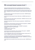 RN concept-based assess level 1 &lpar;QUESTIONS AND ANSWERS &rpar;