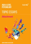 A-level psychology/Attachment 