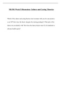 NR 501 Week 5 Discussion&colon; Culture and Caring Theories