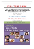 Test Bank For Wong’s Essentials of Pediatric Nursing 9th Edition Marilyn Hockenberry David Wilson