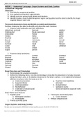 BIOS 251 Week 1 – 7 Anatomy Lab Terms List with Practice Pictures | Download To Score An A