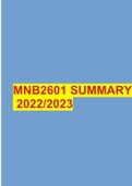 MNB2601 SUMMARY PREP 2022/2023