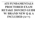 ATI FUNDAMENTALS PROCTORED EXAM RETAKE 2019/2023 GUIDE W/ BRAND NEW Q & A INCLUDED (A++)