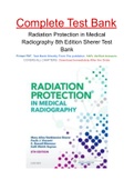 Radiation Protection in Medical Radiography 8th Edition Sherer Test Bank All Chapters A+ (Complete Guide)
